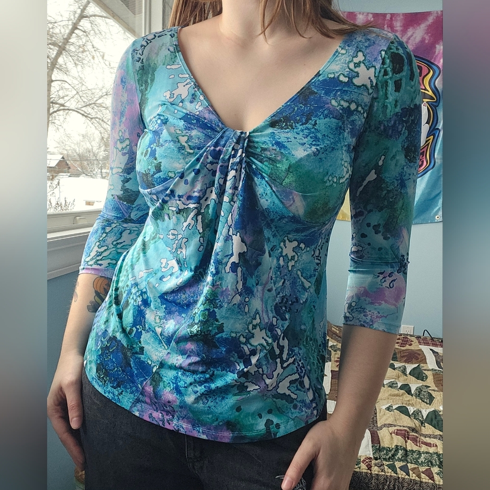 Y2K Bianca Nygard 3/4 Sleeve Top